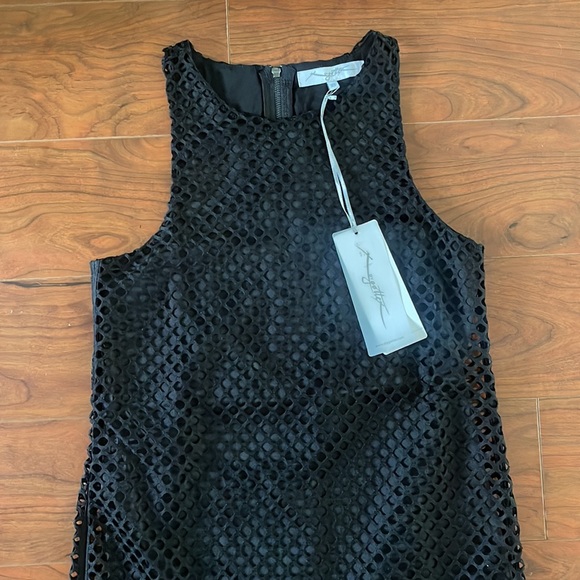 NWT Gottex Black Net Racerback Mini Dress - Picture 2 of 11